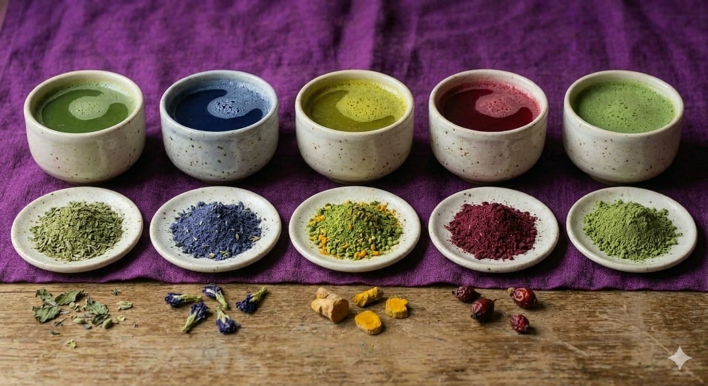 Colorful Tshikovi matcha bowls